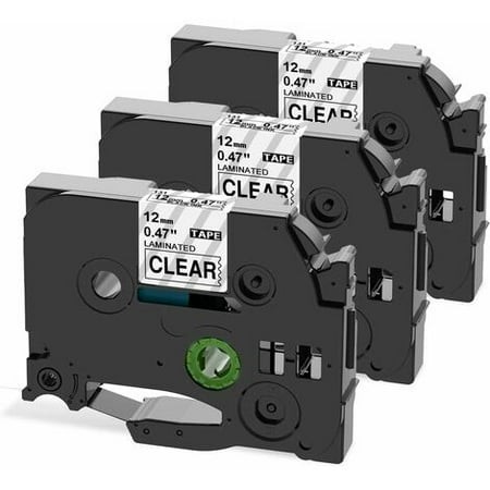 Compatible Replacement Tape for Transparent 12mm TZE-131 Laminated Box Labeling Machine PT-H100LB H110 PT-E100 PT-D400 PT-1250 PT-1000 PT-1010R  Trans