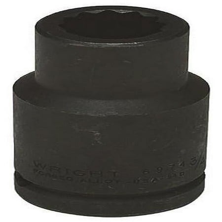 6974 3/4-Inch with 3/4-Inch Drive 12 Point Deep Impact Socket   Black