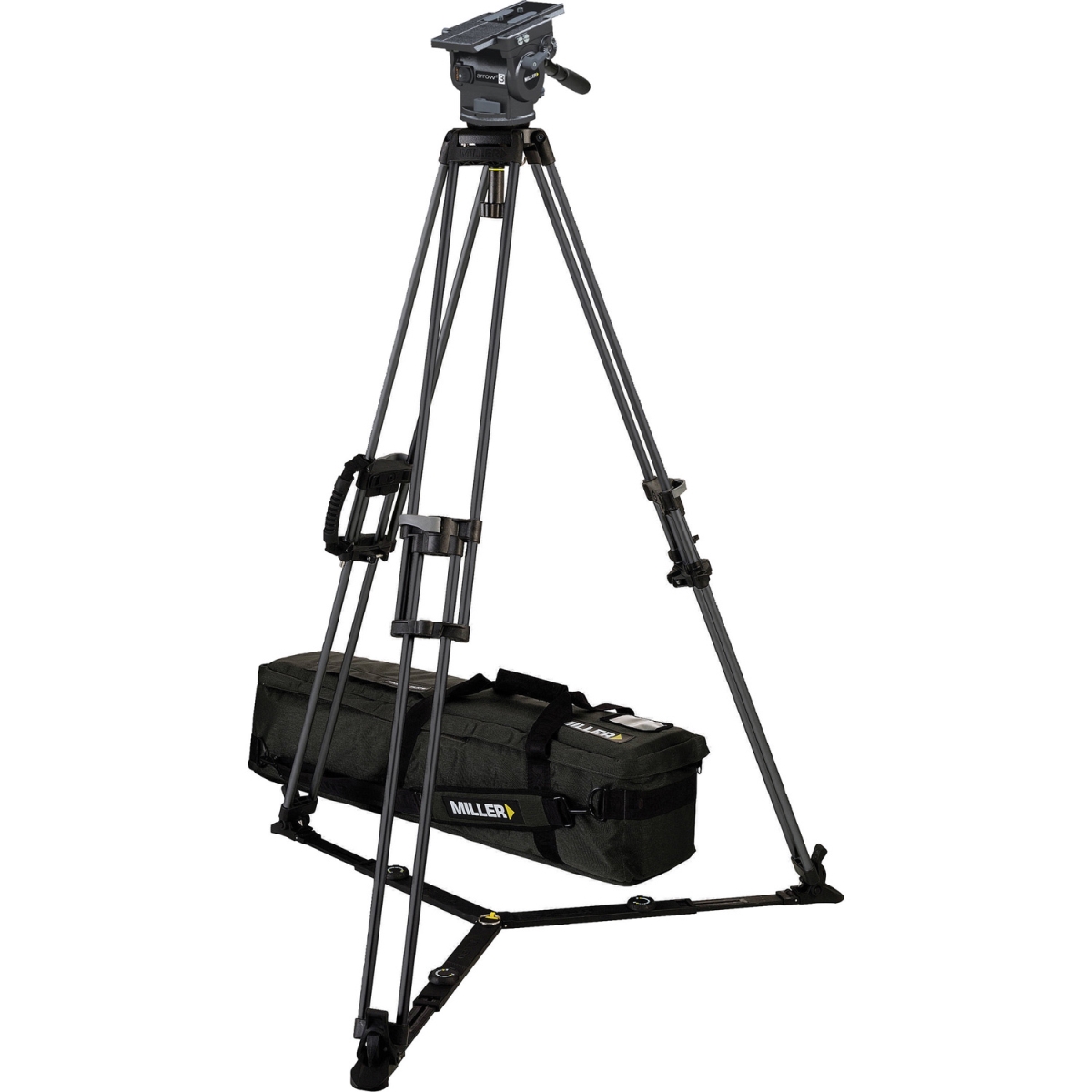 Miller Camera Support 3034 Arrowx 3 1-Stage Alloy Tripod System with Sprinter II Ground Spreader