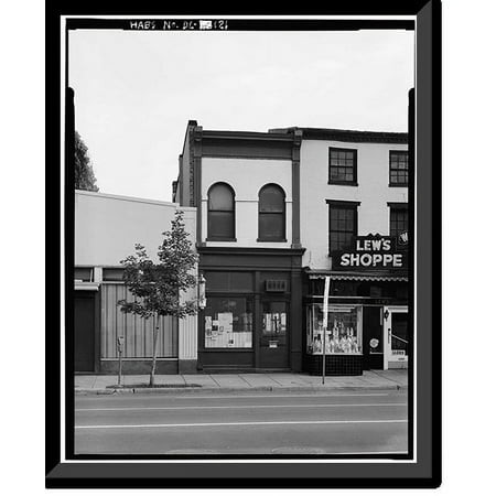 Historic Framed Print  Barber Shop  3251 M Street Northwest  Washington  District of Columbia  DC  17-7/8  X 21-7/8