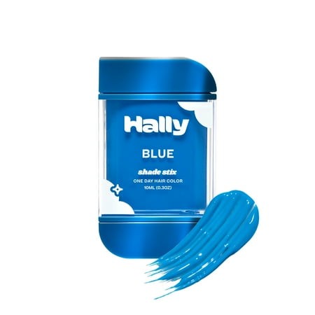 Hally Hair Shade Stix  Patent-Pending Temporary Hair Makeup  Metallic Blue  10 Ml