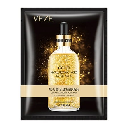 JT Beauty Store Hyaluronic Sour 24K Gold Mask Moisturizing Shrinkage Pore Refreshing Oil Control 24K Gold Mask 25ml Creams & Moisturizers Personal Car