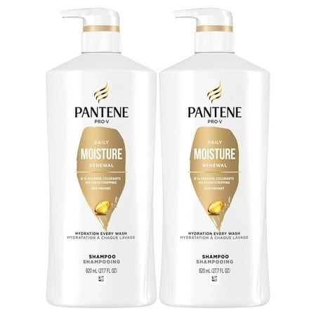 Pantene Daily Moisture Renewal Shampoo with Hair Mask Treatment  Pro-V for Dry Damaged Hair  Antioxidant-Rich  Hydrating & Nourishing  Safe for Color-