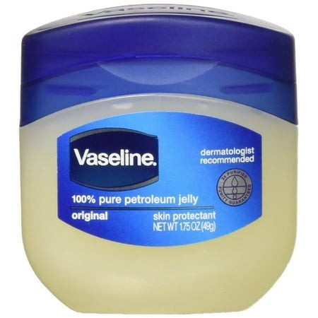 Vaseline 100% Pure Petroleum Jelly Original Skin Protectant  1.75 OZ Travel Size (Pack of 3)