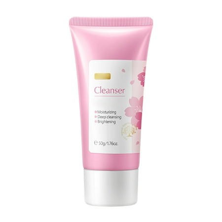DXOUPM Sakura Facial Cleanser Deep Cleansing Moisturizing Facial Wash for for Women with Oily Sensitive or Combination Skin 50g