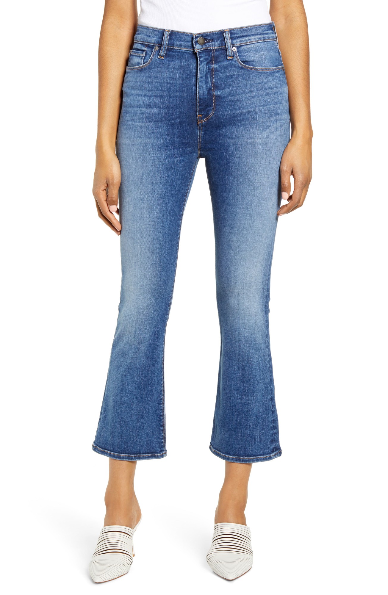 Hudson Women's Jeans Blue Size 24X25 High Rise Crop Flared Stretch 7263-0527-P - 27