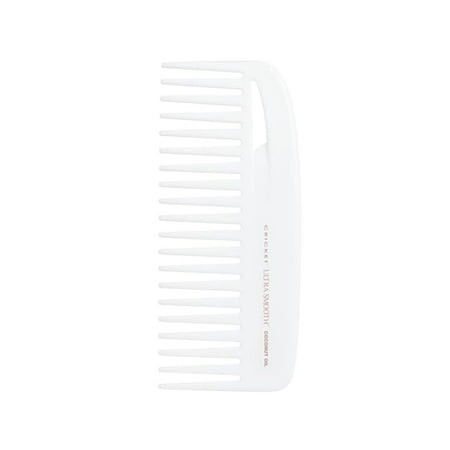 Cricket Ultra Smooth Coconut Conditioning Comb Anti-Frizz Detangler for Mid-Length  Thick and Textured Hair with Keratin Protein Infused Plastic