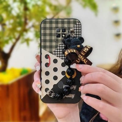 Lulumi-Phone Case for ZTE Nubia Red Magic7 Pro/7S Pro Bear Bracelet Phone Cover Phone Protector Back Cover Cell Phone Cover Soft Case Black Pearl Pend