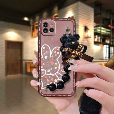 Lulumi-Phone Case for Samsung Galaxy A03 Euro/166mm Waterproof Soft Case Simplicity Back Cover Skin-friendly Feel Dirt-resistant Cute Black Pearl Pend