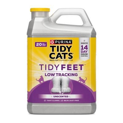 Tidy Cats Clumping Unscented Low Dust Cat Litter - 20lbs: Clay, Odor Control, Multiple Pets