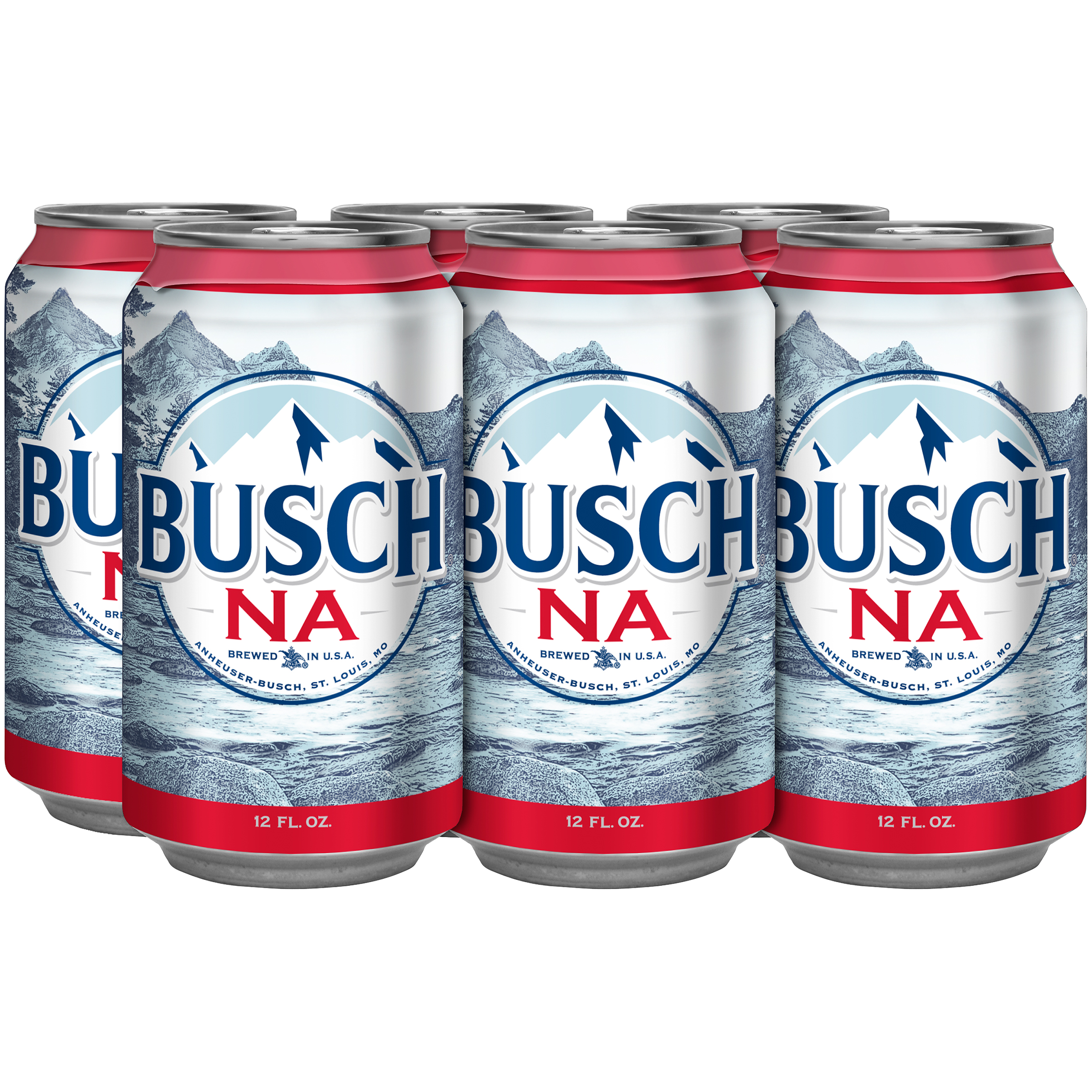 Busch NA Non-Alcoholic Brew, 6 Pack 12 Fl. Oz. Cans