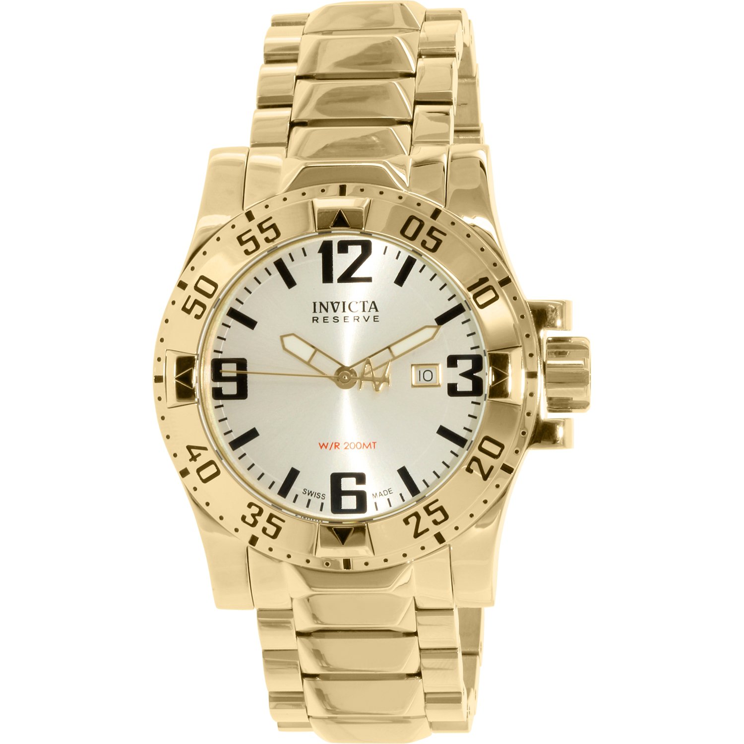 Invicta Men S Reserve 6249 Gold Stainless-Steel Swiss Quartz Diving Watch