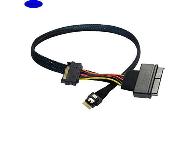 For Mini Line SAS SFF-8654 4I 38P to SAS 8639 U.2 Adapter Cable with SATA15P