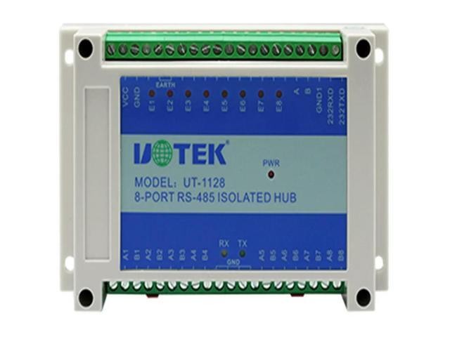 For UT-1128 485 Hub 8 Port Photoelectric Isolation Industrial Grade Protection 8 Port RS-485 Isolated Hub