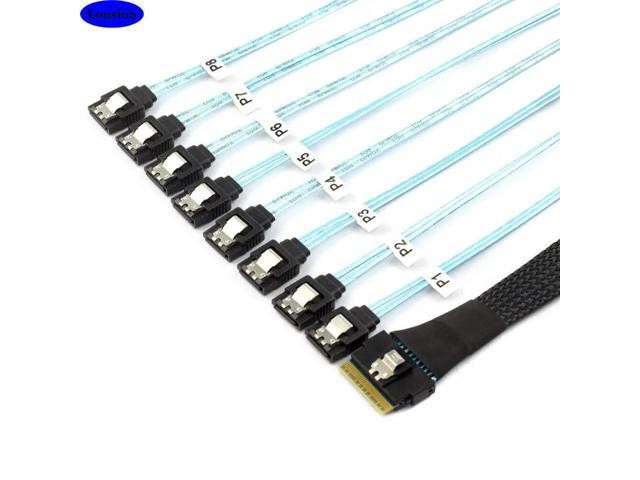 For PCI-E SAS SFF-8654 8I to 8X SATA Server Hard Drive Conversion Cable