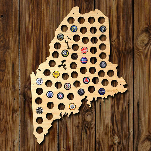 Home Wet Bar Vermont Beer Cap Map Wall D Cor