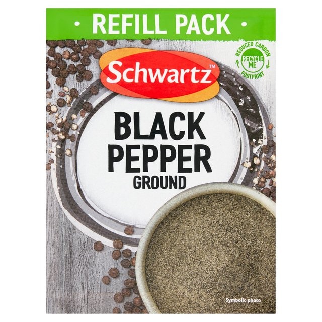 Schwartz Ground Black Pepper Refill Pack, 27g