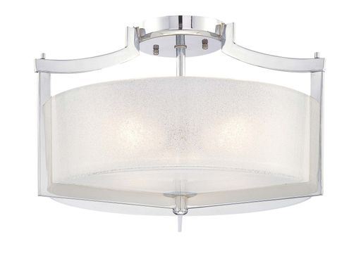 Minka-Lavery 4397-77 Chrome 3 Light Semi-Flush Ceiling Fixture from the Clarte Collection