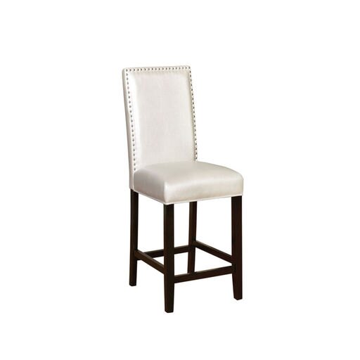 Linon James Cultured Pearl Wood, Foam, Fabric Counter Stool