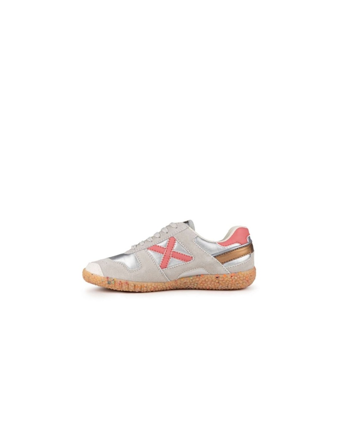 Zapatillas Munich Mini Goal 1595 Infantil Plateado thumbnail