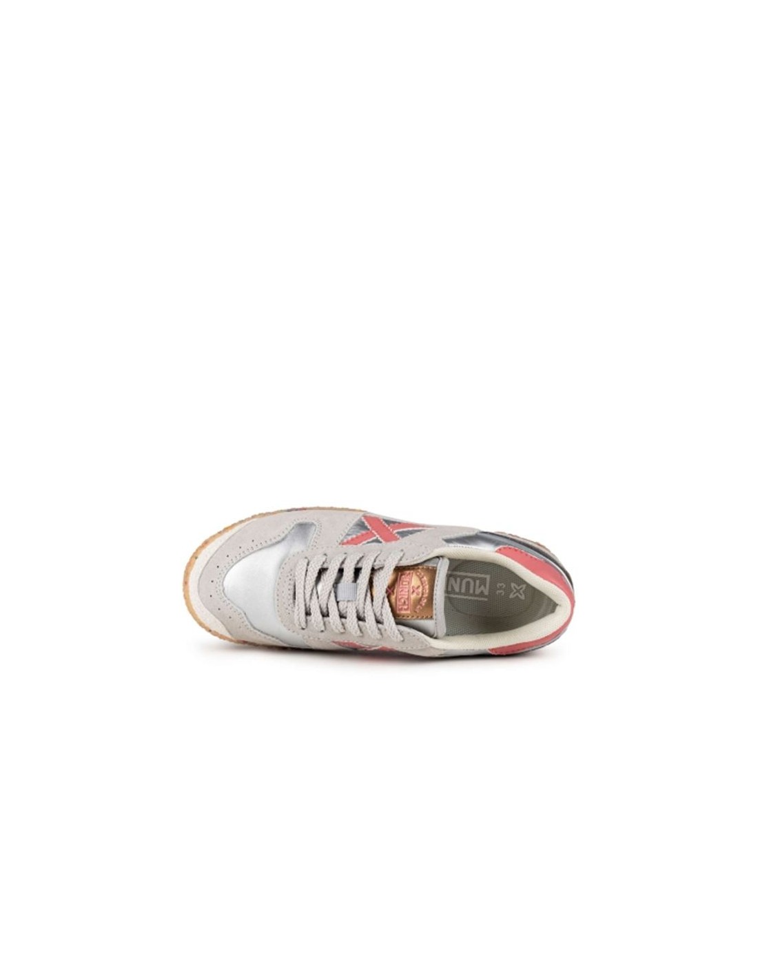 Zapatillas Munich Mini Goal 1595 Infantil Plateado thumbnail