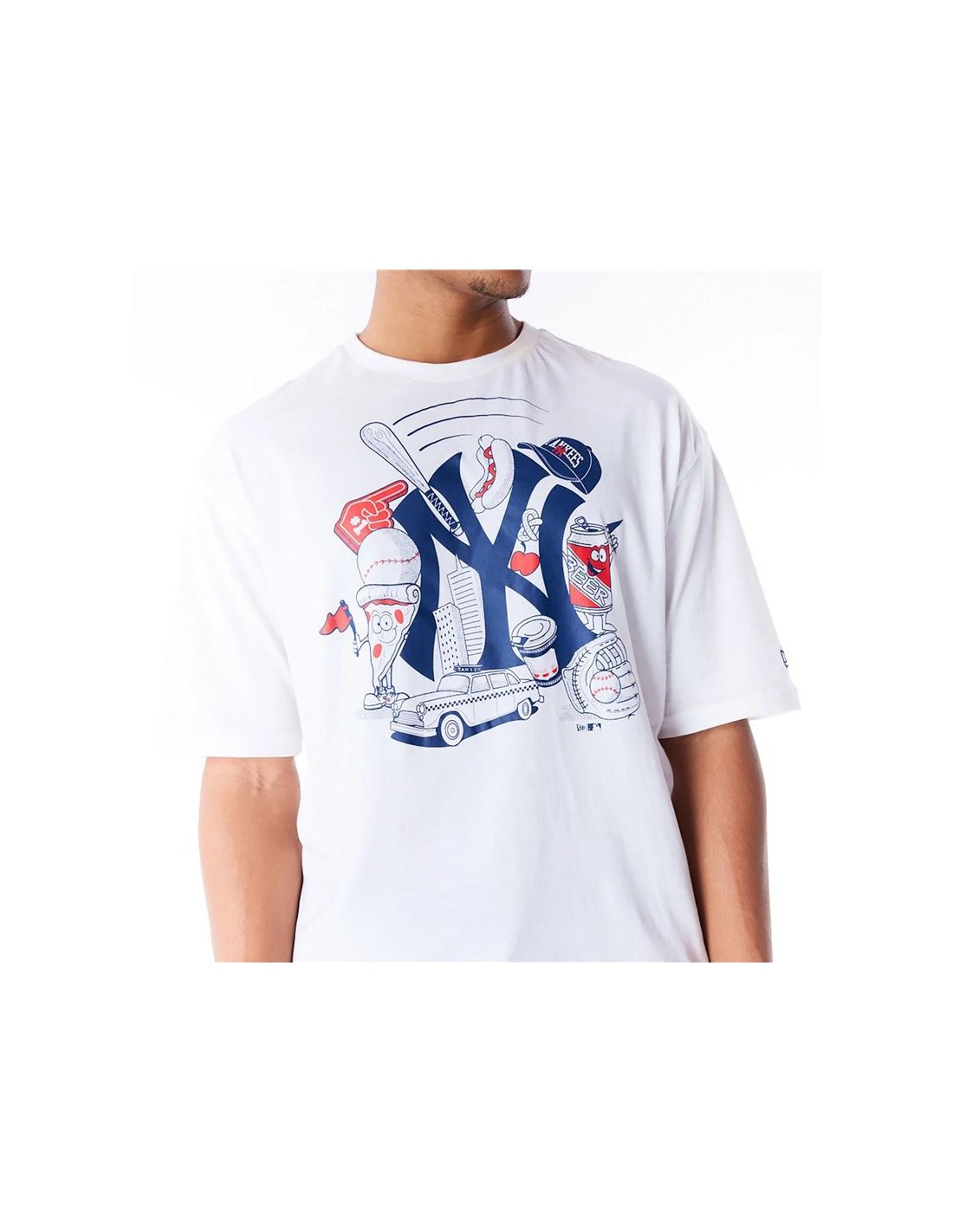 Camiseta New Era Mlb Food Grphc Os New York Yankees Blanco Hombre thumbnail