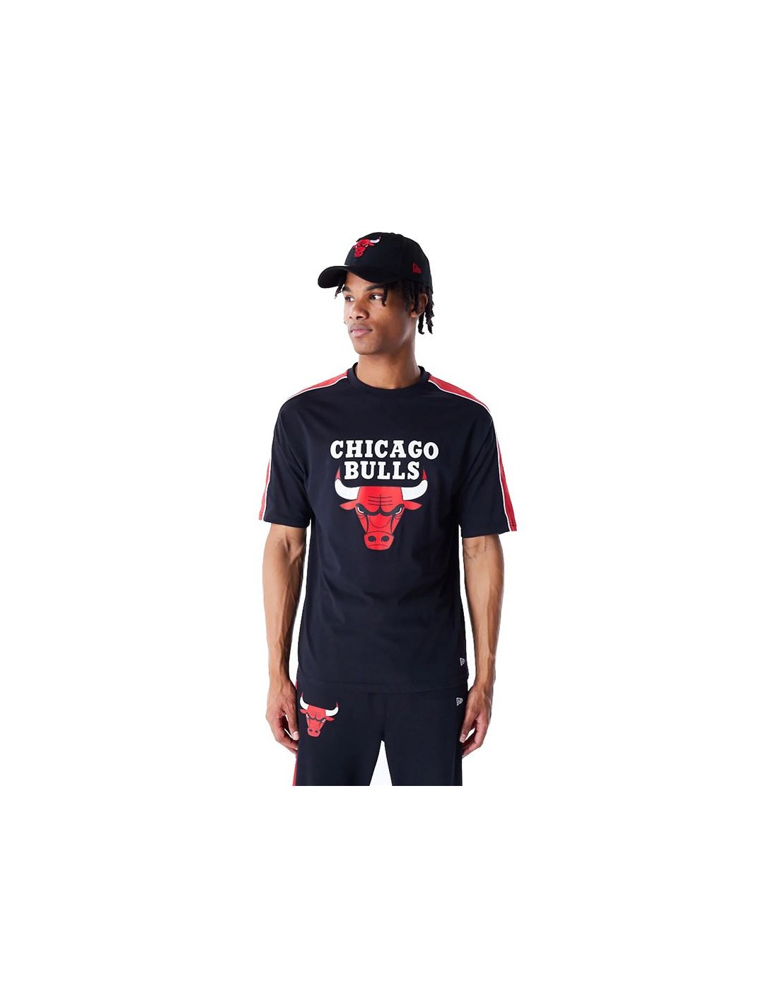 Camiseta New Era Nba Panel Os Chicago Bulls Negro Hombre