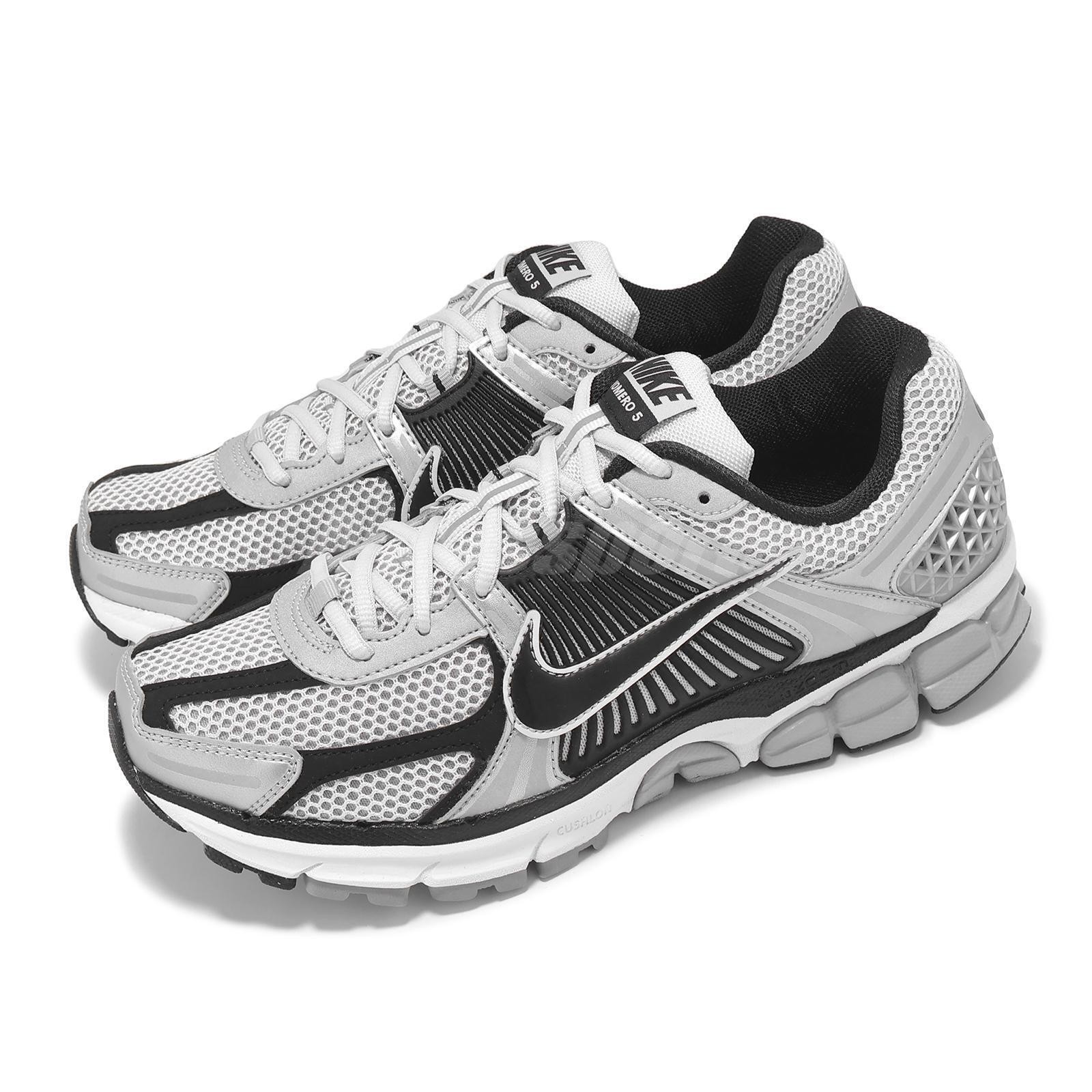 Nike Women's Zoom Vomero 5 Trainers Metallic Silver Black Pure Platinum Multi, 6