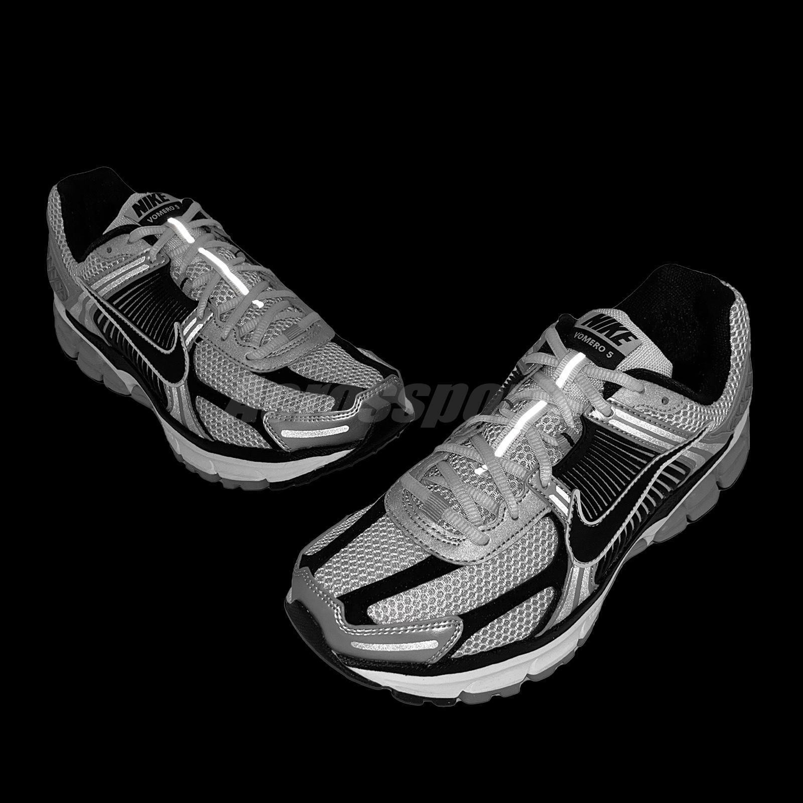 Nike Women's Zoom Vomero 5 Trainers Metallic Silver Black Pure Platinum Multi, 6 thumbnail