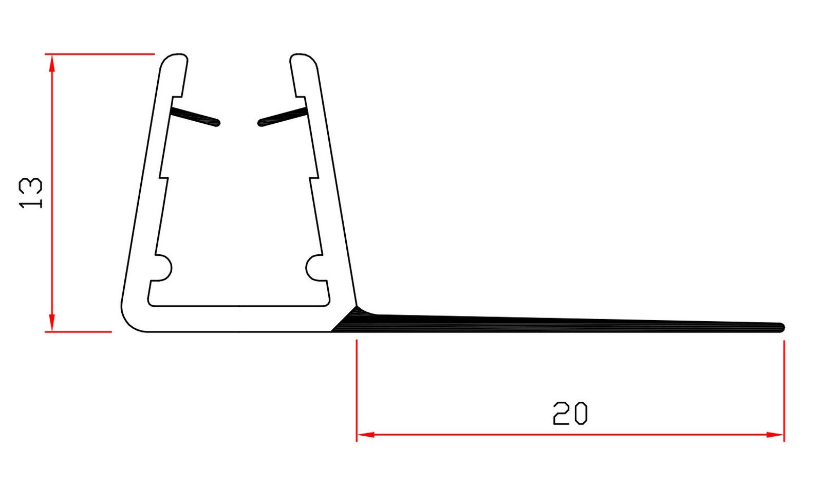 10pz Guarnizione per Box Doccia 2 M Mod.404/20 24326