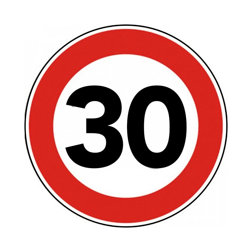 Segnale 'Limite Massimo Velocita' 30 Km-H' in Db Plast Diametro 60Cm Rifrangente Classe 1-Figura Ii 50-D&B Verona