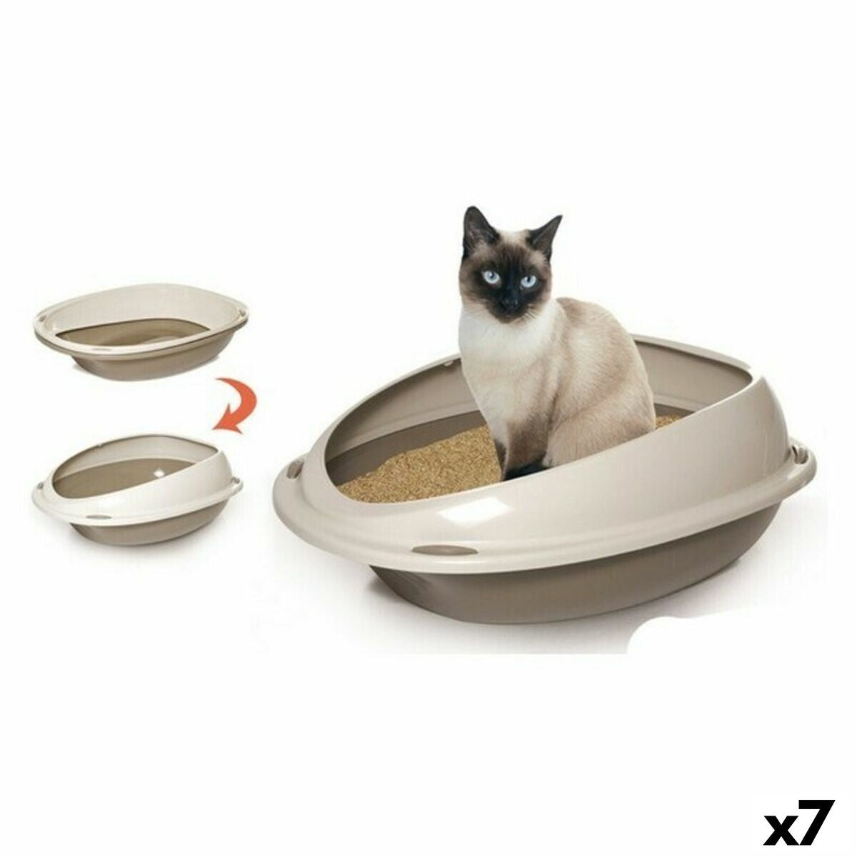 Cat Litter Box Georplast GP10533 57 X 40 X 19 Cm (7 Units) (57 Cm)
