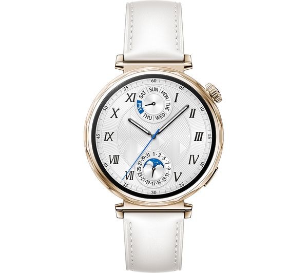 HUAWEI Watch GT 5 - Gold, White Leather Strap, 41 Mm