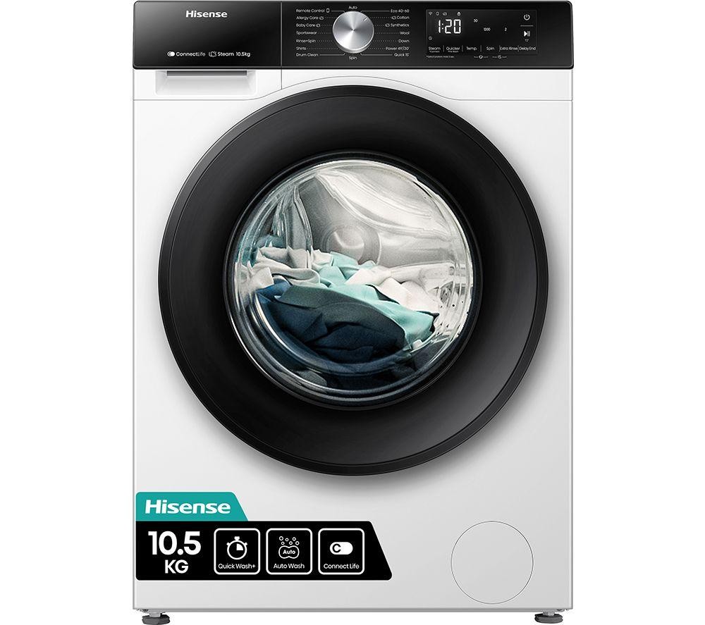 Hisense 3S Series WF3S9043BW3 9kg 1400 Spin WiFi-enabled Freestanding Washing Machine White