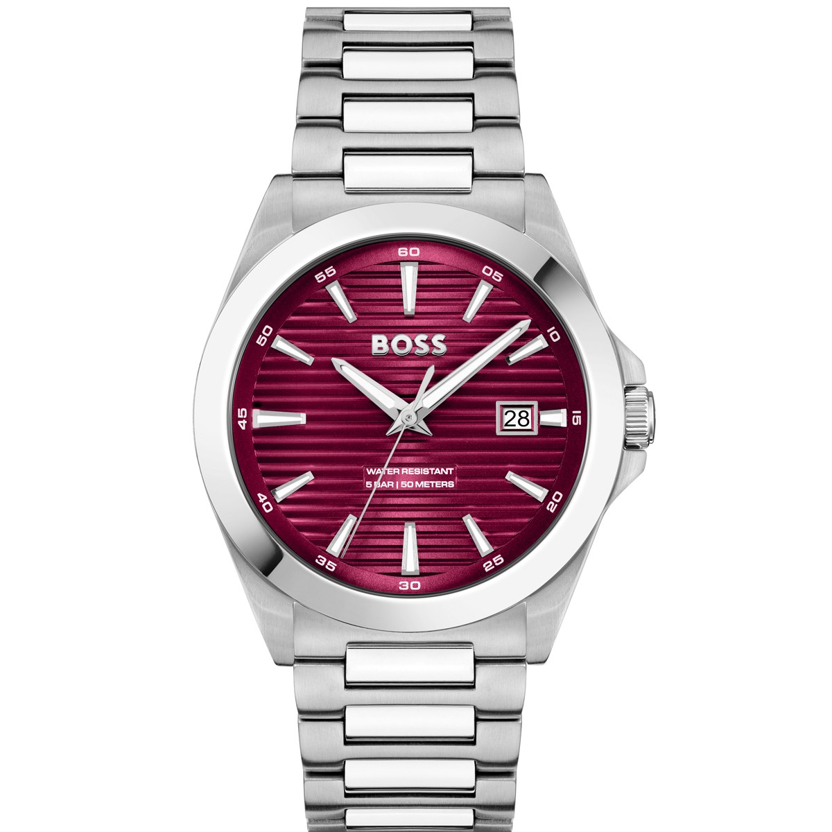 Hugo, Watches, Male, Gray, ONE SIZE, Stainless Steel Dress Watch