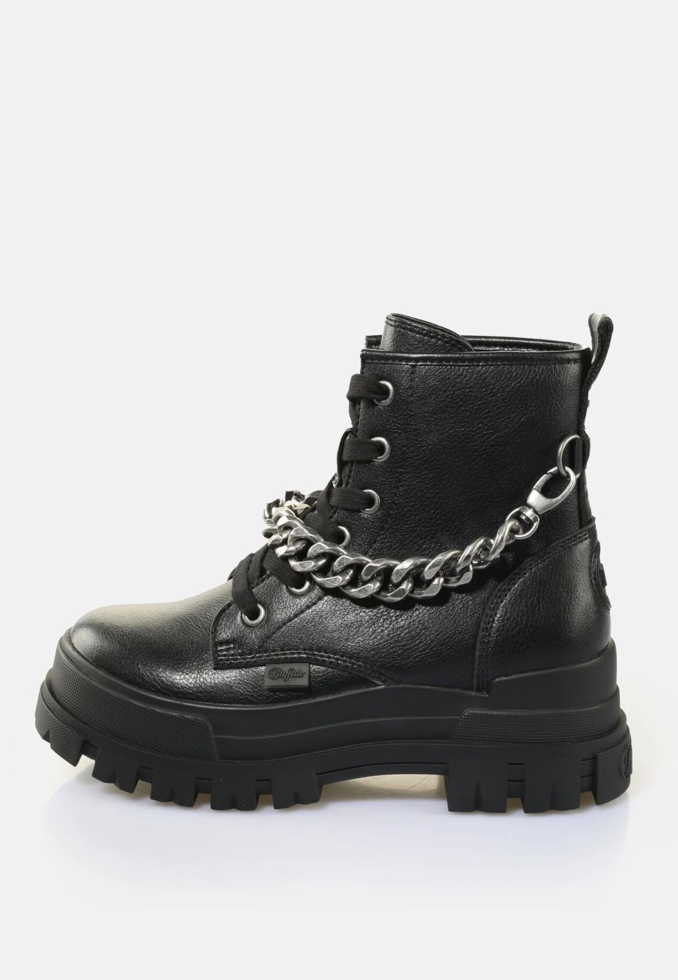 Buffalo - Aspha Rld Chain Vegan Nappa Black/Silver - Girl Schuhe - Schwarz - EU 39 - Synthetic/Textile/Gummi,Kunstleder thumbnail