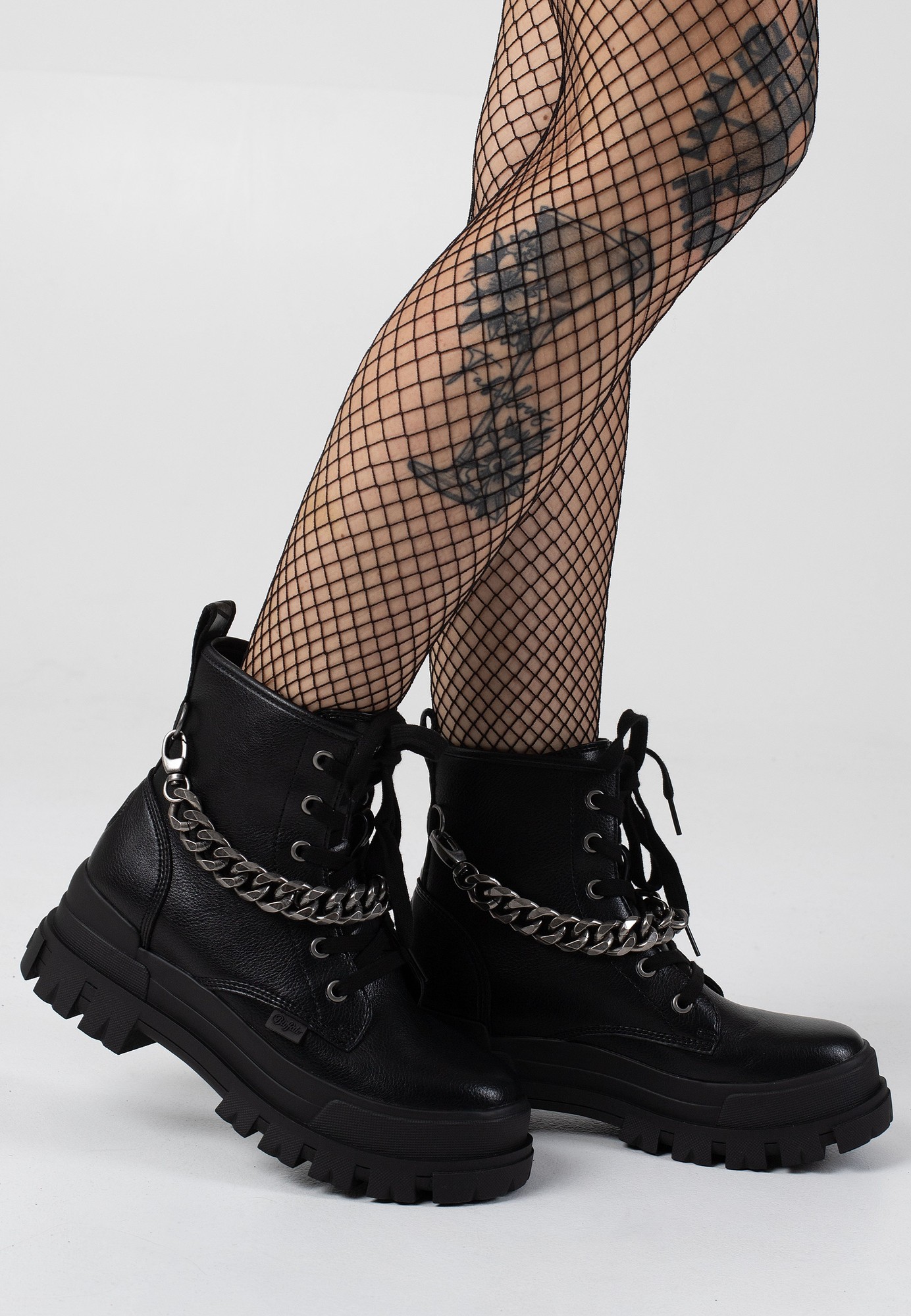 Buffalo - Aspha Rld Chain Vegan Nappa Black/Silver - Girl Schuhe - Schwarz - EU 37 - Synthetic/Textile/Gummi,Kunstleder
