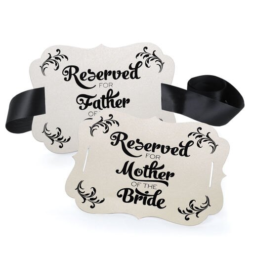 Hortense B Hewitt Parents of Bride Decorations Reserved Chair