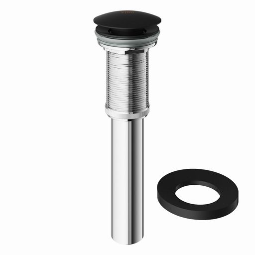 VIGO Matte Black Vessel Bathroom Sink Pop-up Drain and Mounting Ring