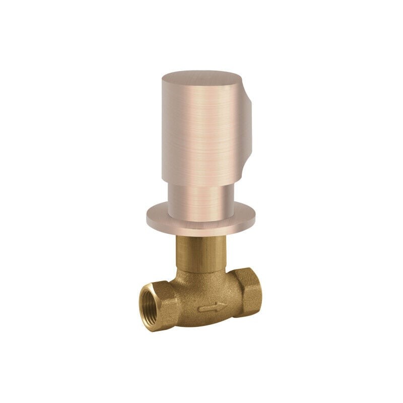 Tres Grifería - Robinet D'arrêt EncastréRaccord Fileté Femelle : 1/2'. or Rose Mat 24K - Tres 06115501OPM