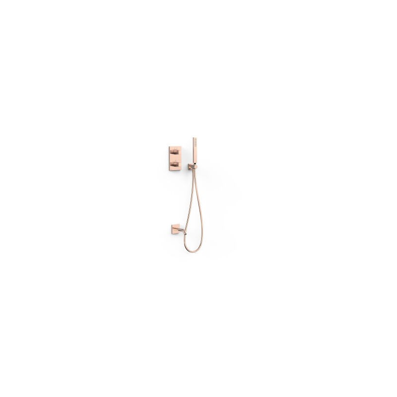 Kit Robinet Thermostatique Encastré Therm-box à 2 Voies Pour Douche or Rose 24K - Tres 21125007OP