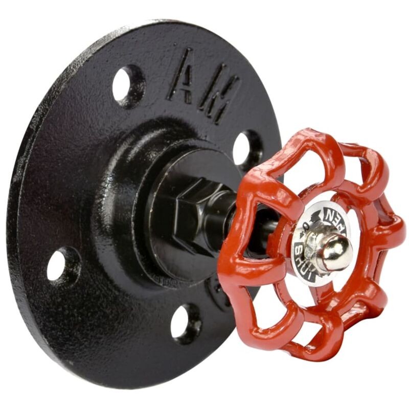 Cime - Patere Valve Noir Et Rouge - Très Pratique - Usage Intérieur - Parfait Pour La Maison