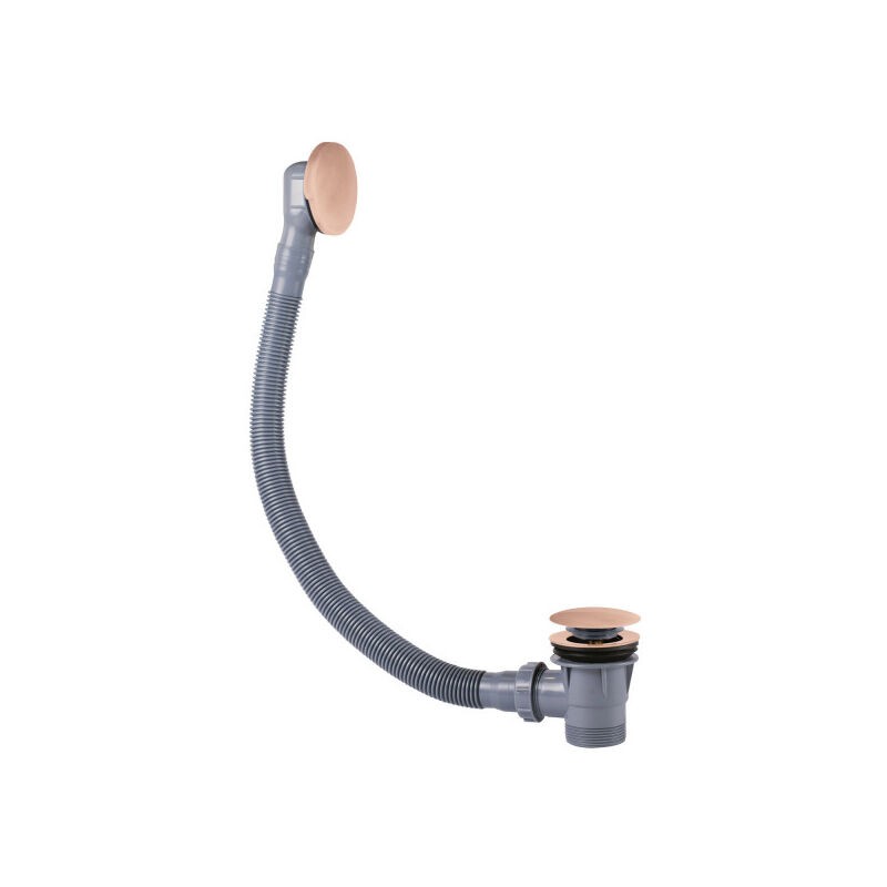 Bonde De Vidage Clic-clac Simple-Rapid Avec Trop-plein Pour Baignoire or Rose Mat 24K - Tres 03453420OPM