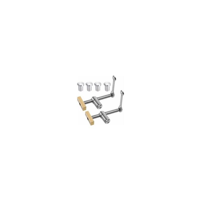 Lot De 2 Pinces De Serrage Rapides Pour Établi De Table Avec 4 Chiens De Banc Pour Trou De 20 Mm, butée D'établi De Positionnement à Faire Soi-Mê