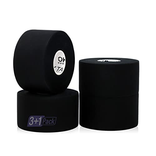 OK TAPE 4 Rolls Black Athletic Tape  Sports Tape  Very Strong Easy Tear Wrist Ankle Tape  No Sticky Residue | Athletes  Medical  Athletic Trainers- 1.