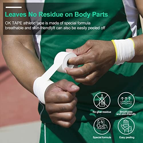 OK TAPE 4 Rolls Black Athletic Tape  Sports Tape  Very Strong Easy Tear Wrist Ankle Tape  No Sticky Residue | Athletes  Medical  Athletic Trainers- 1. thumbnail