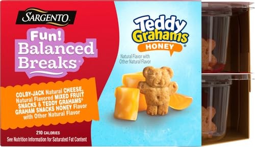 Sargento Fun! Balanced Breaks Colby-Jack Natural Cheese, Natural Flavored Mixed Fruit Snacks & TEDDY GRAHAMS Graham Snacks Honey Natural Flavor with O thumbnail