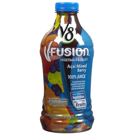 V8 V-Fusion Acai Mixed Berry 100% Juice - 46 OZ (Pack 6)
