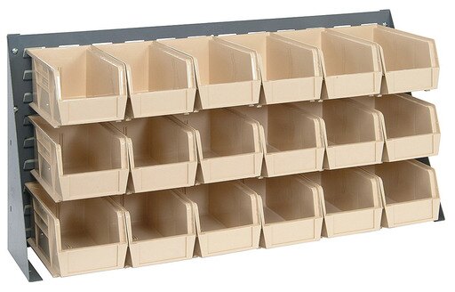 Quantum Storage Systems QBR-3619-230-18 Bench Racks & Louvered Panels with Bin Complete Unit Ivory