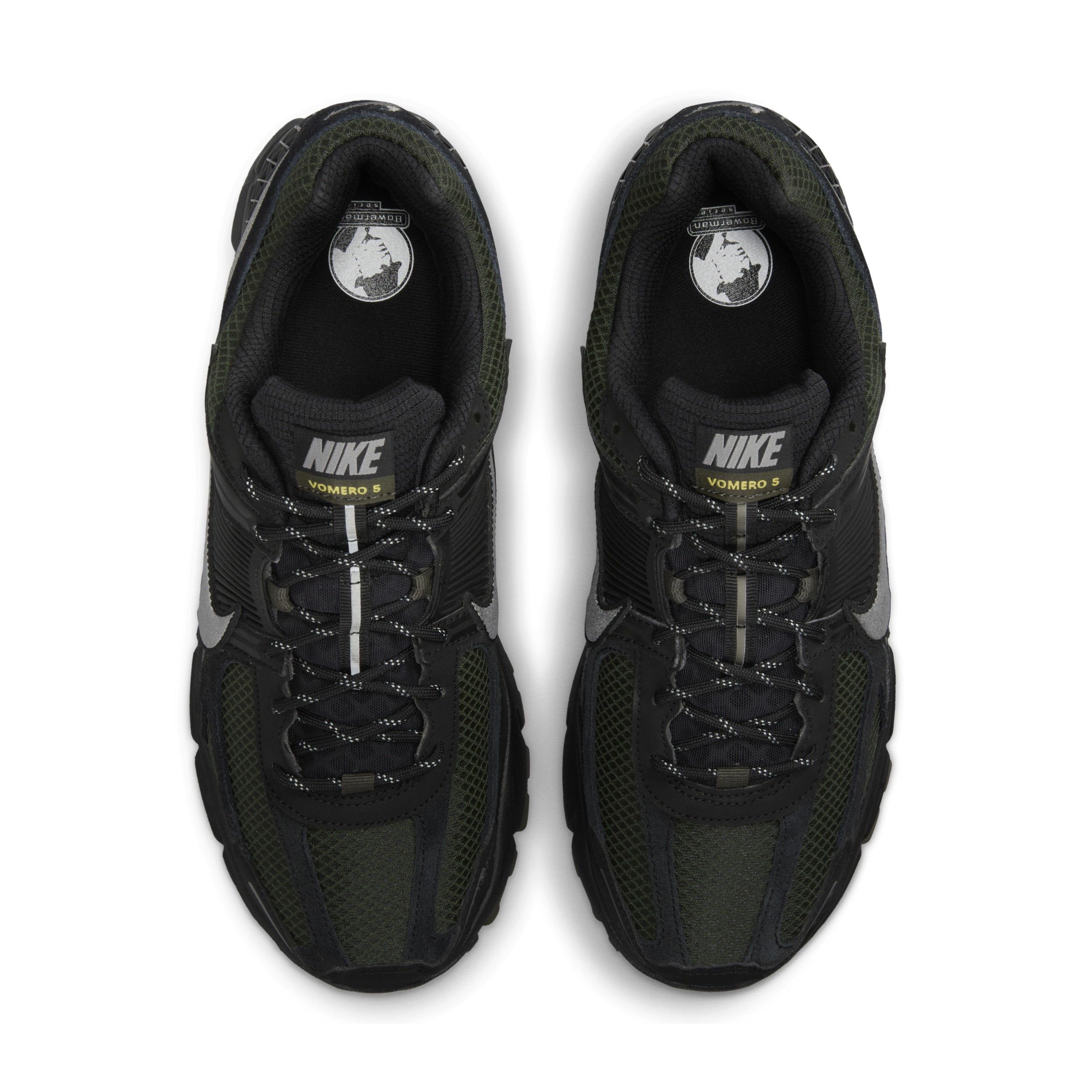 Nike Boys Zoom Vomero 5 Trainers Black Pewter Sequoia in White